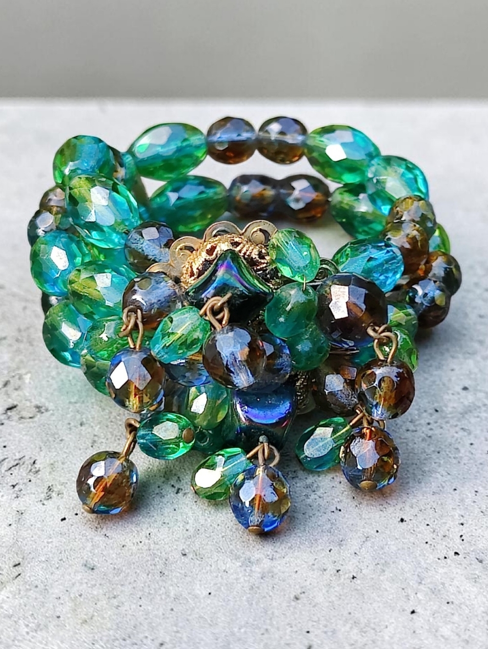 Vintage HOBE Crystal Wrap Bracelet